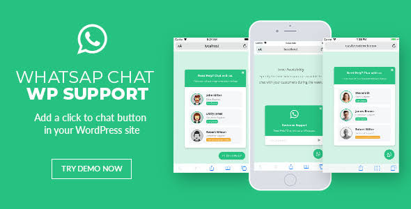 افزونه WordPress Support Using WhatsApp - پشتیبانی واتساپ در وردپرس