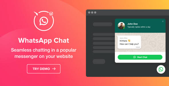 افزونه WhatsApp Chat For WordPress - چت و پشتیبانی واتساپ حرفه‌ای